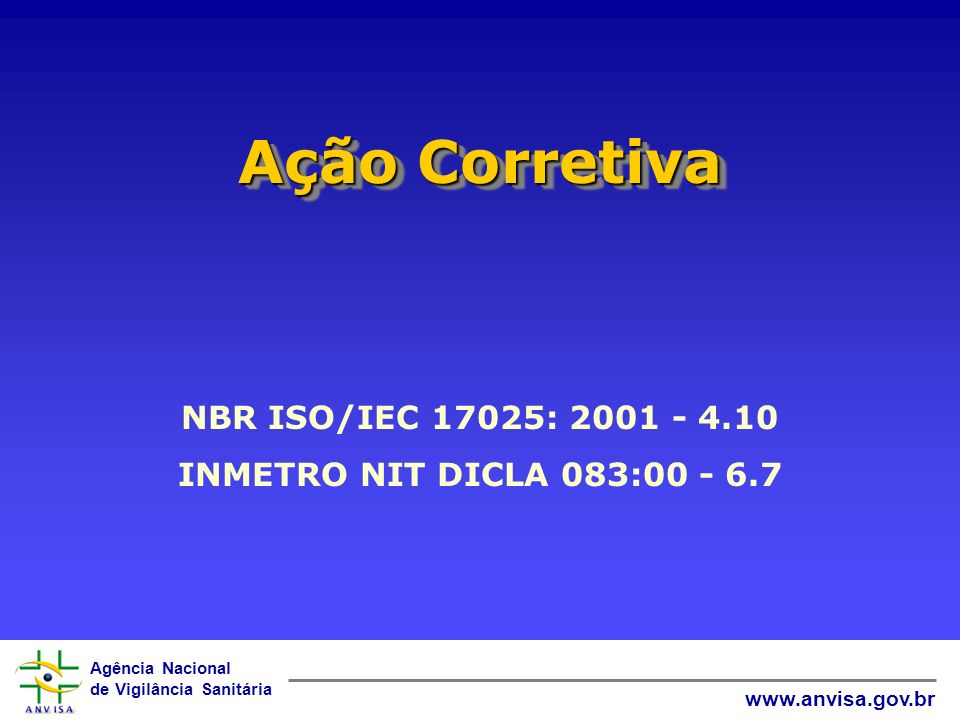 Ação Corretiva NBR ISO/IEC 17025: