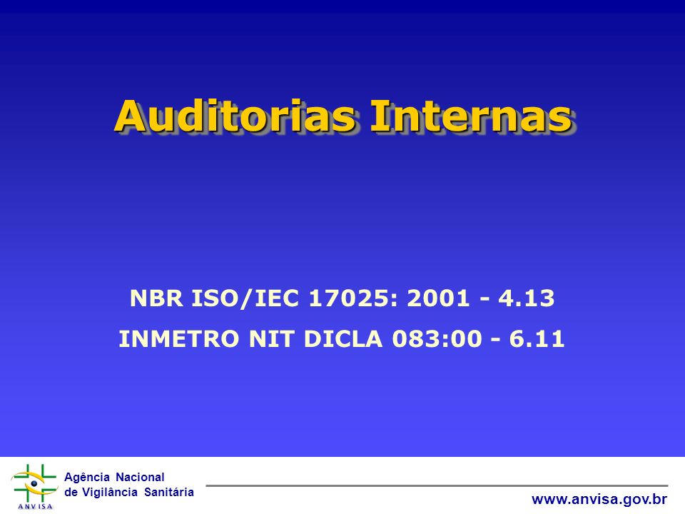 Auditorias Internas NBR ISO/IEC 17025:
