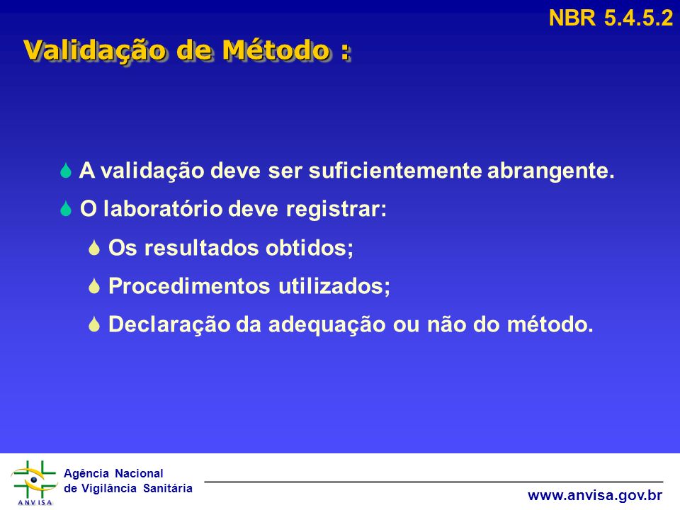 Validação de Método : NBR