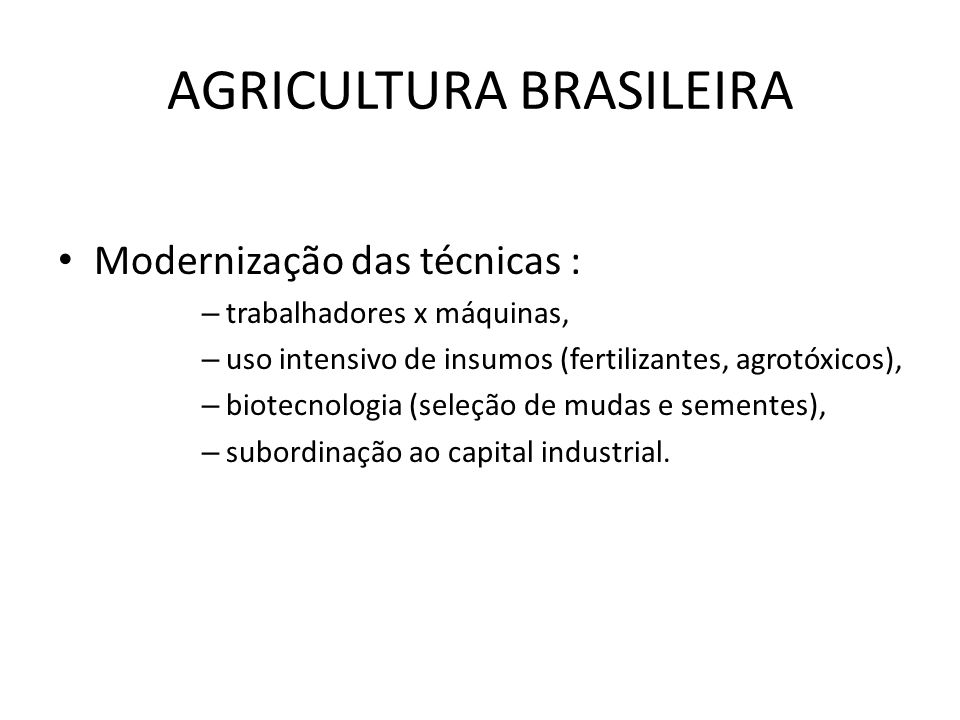 AGRICULTURA BRASILEIRA