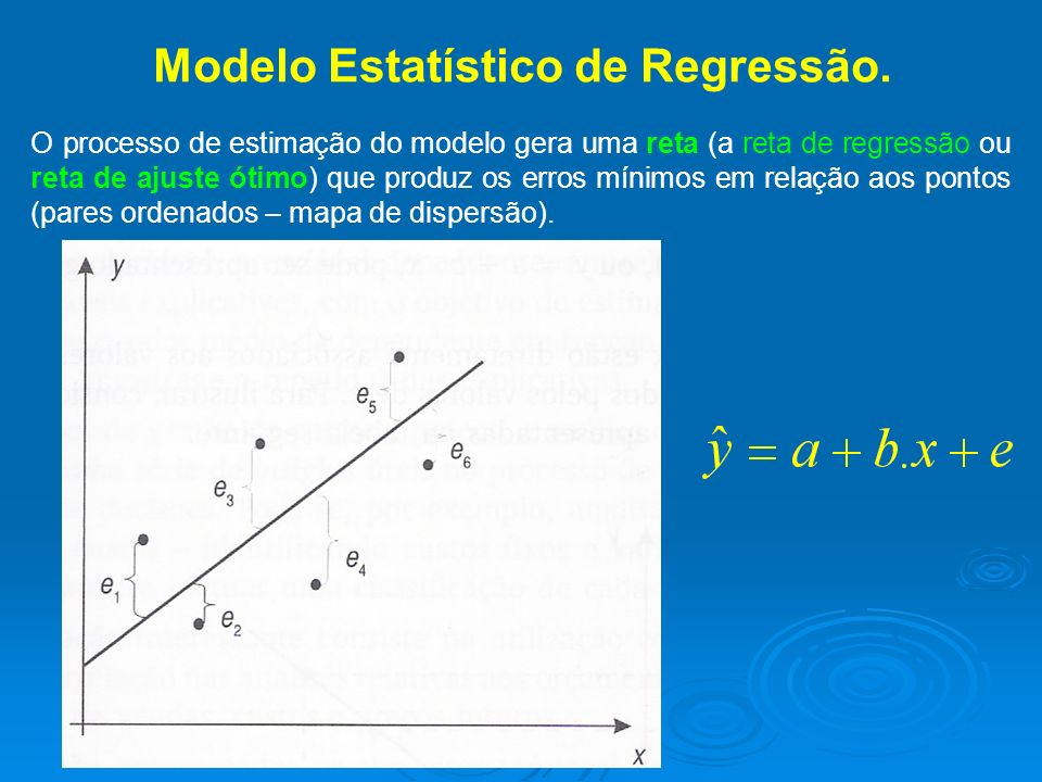 Modelo Estatístico de Regressão.