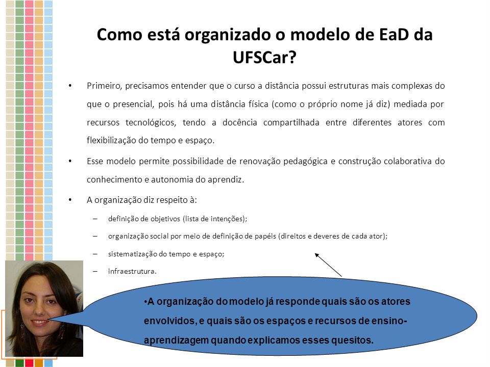 Como está organizado o modelo de EaD da UFSCar