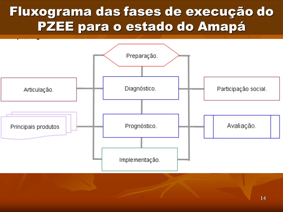 Fluxograma das fases de execução do PZEE para o estado do Amapá