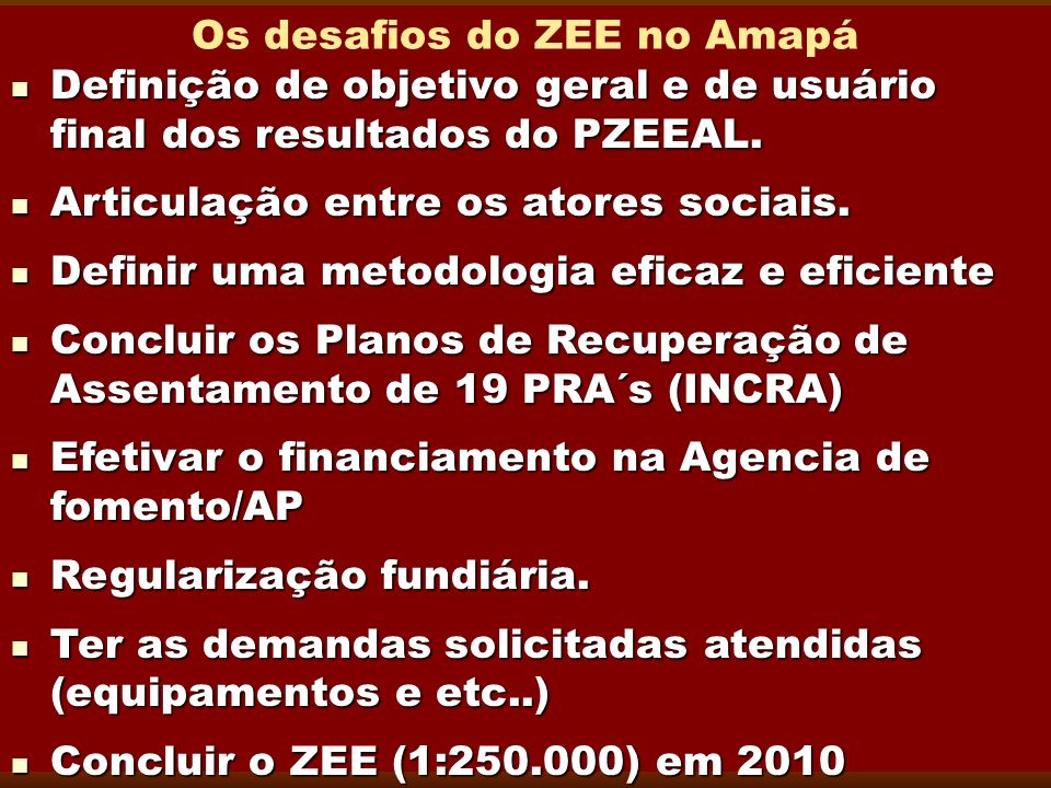 Os desafios do ZEE no Amapá