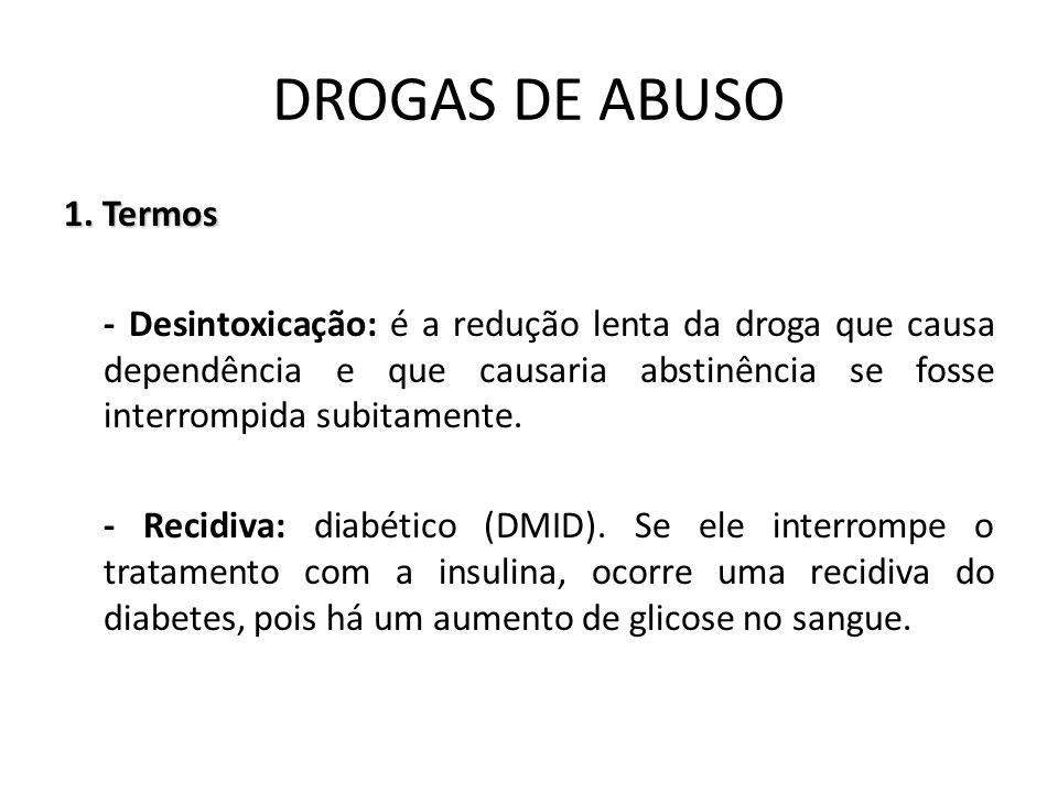 DROGAS DE ABUSO
