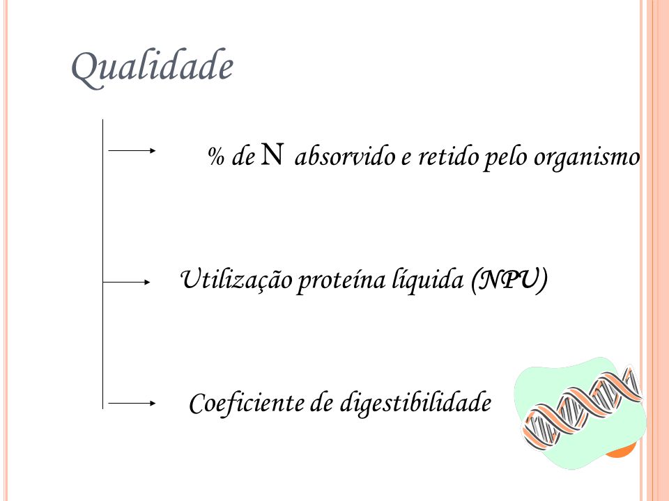 Utilização proteína líquida (NPU)