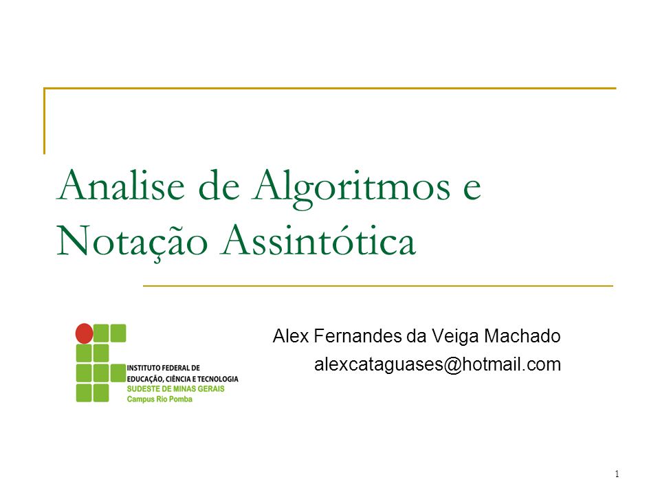 Analise de Algoritmos e Notação Assintótica
