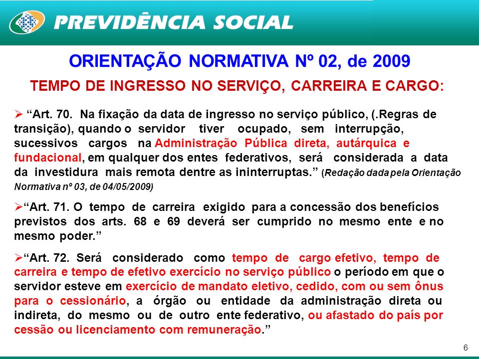 ORIENTAÇÃO NORMATIVA Nº 02, de 2009