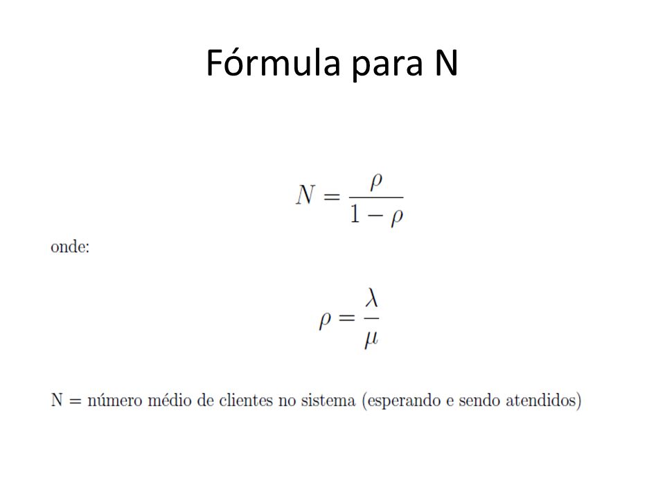 Fórmula para N