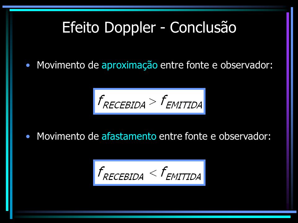 Efeito Doppler - Conclusão