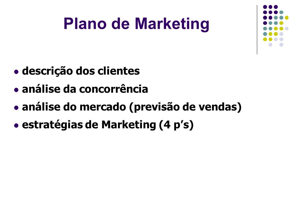 Plano de Marketing descrição dos clientes análise da concorrência