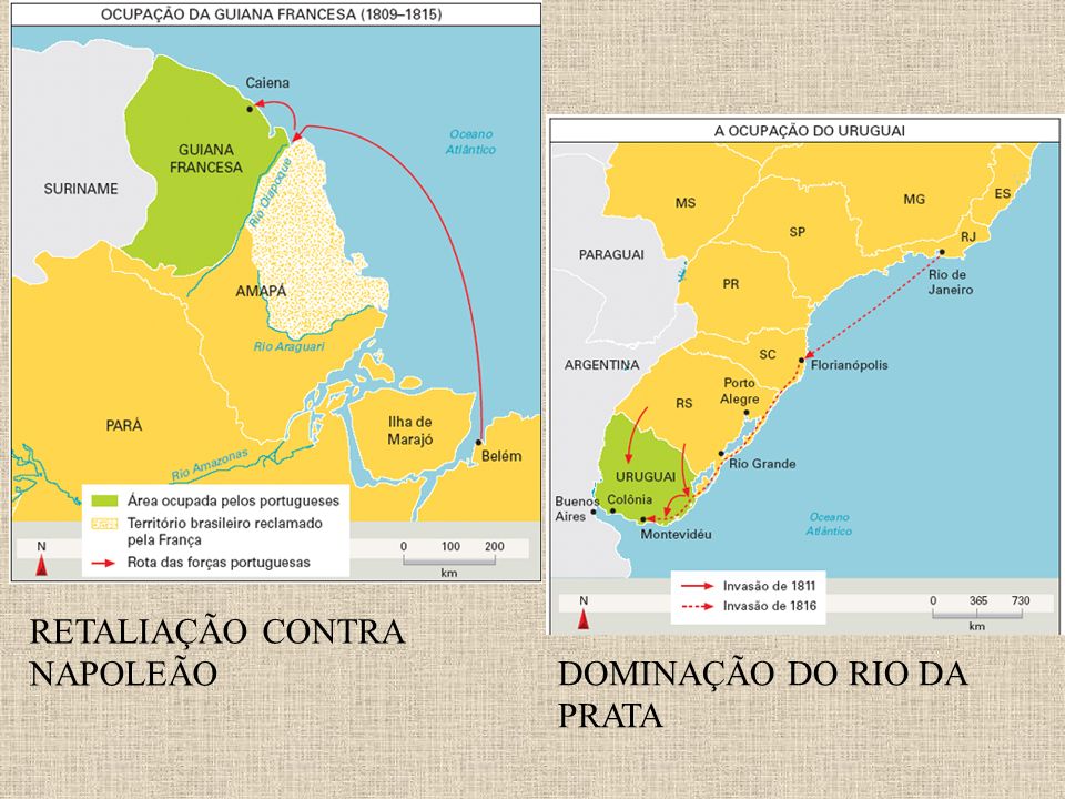 RETALIAÇÃO CONTRA NAPOLEÃO DOMINAÇÃO DO RIO DA PRATA