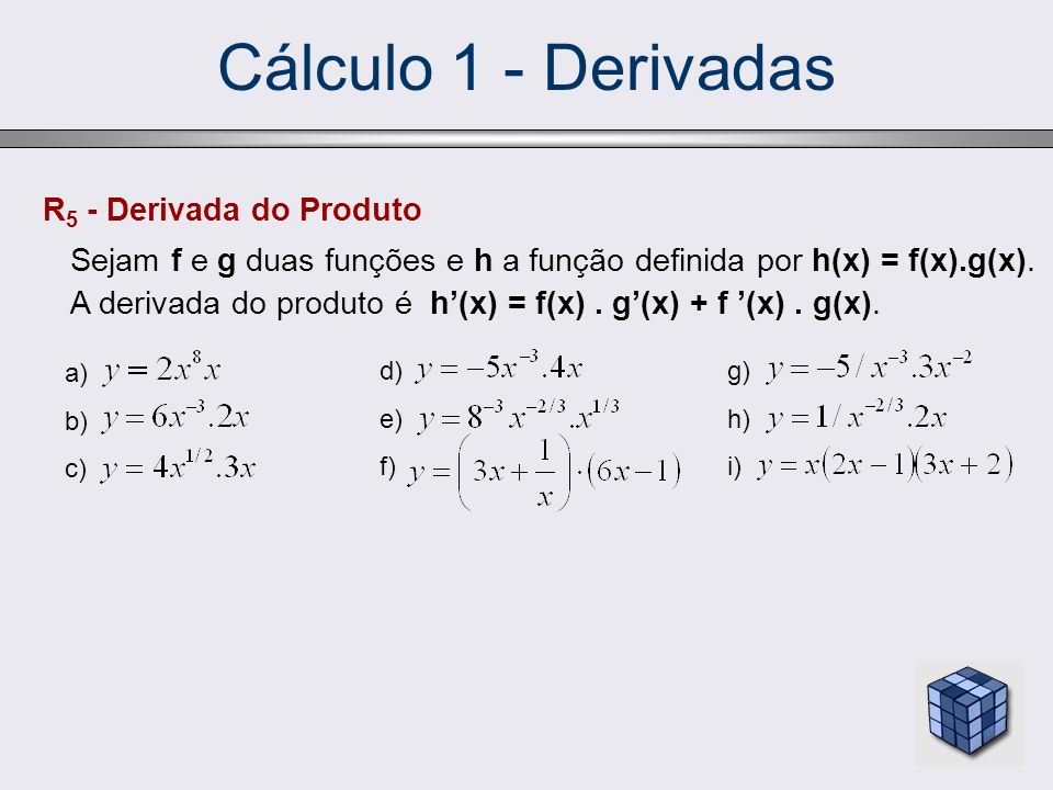 Cálculo Regras de Derivação Amintas Paiva Afonso - ppt carregar