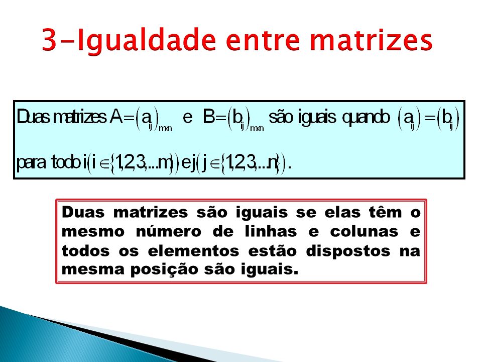 3-Igualdade entre matrizes