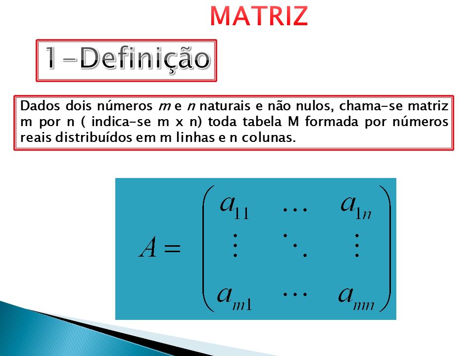 MATRIZ 1-Definição.