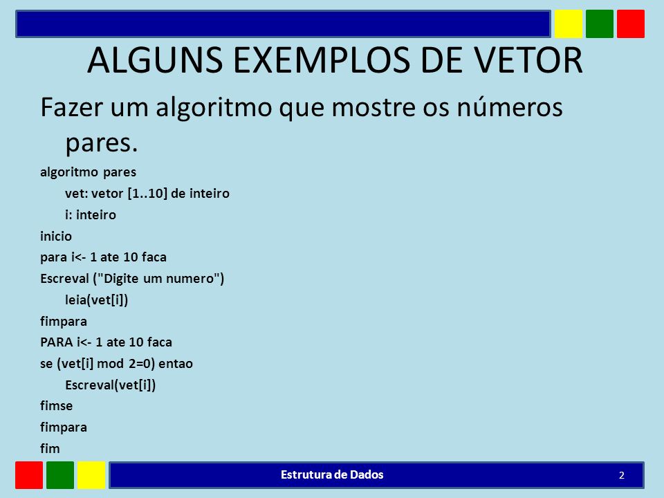 Algoritmos com matrizes e vetores - ppt carregar