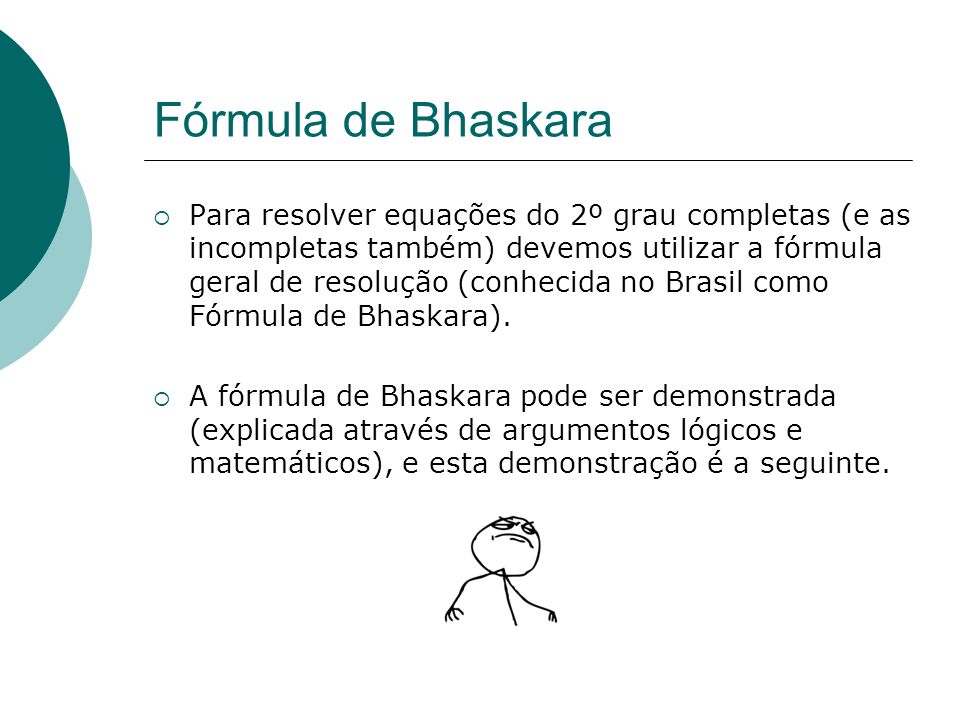 Fórmula de Bhaskara