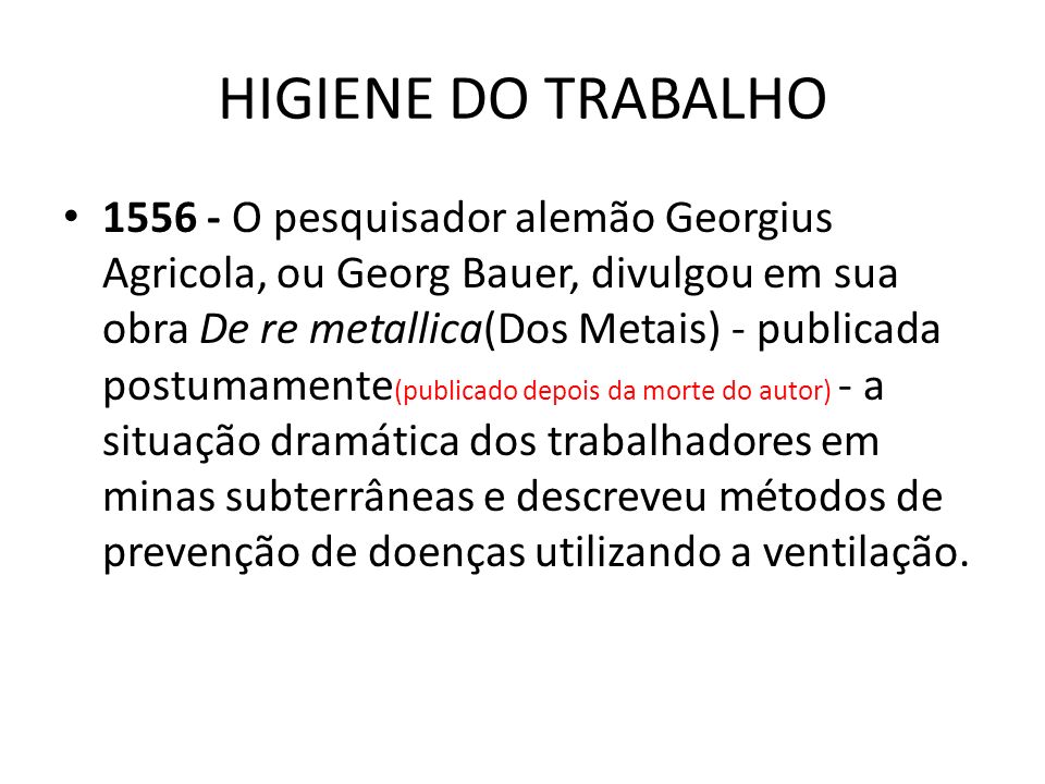 HIGIENE DO TRABALHO