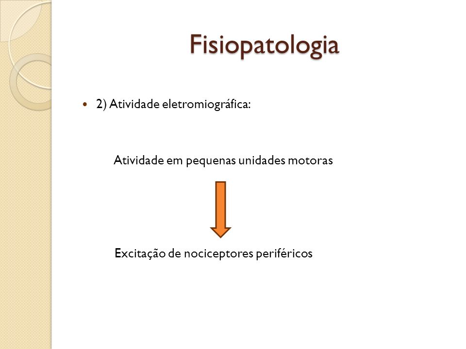 Fisiopatologia 2) Atividade eletromiográfica: