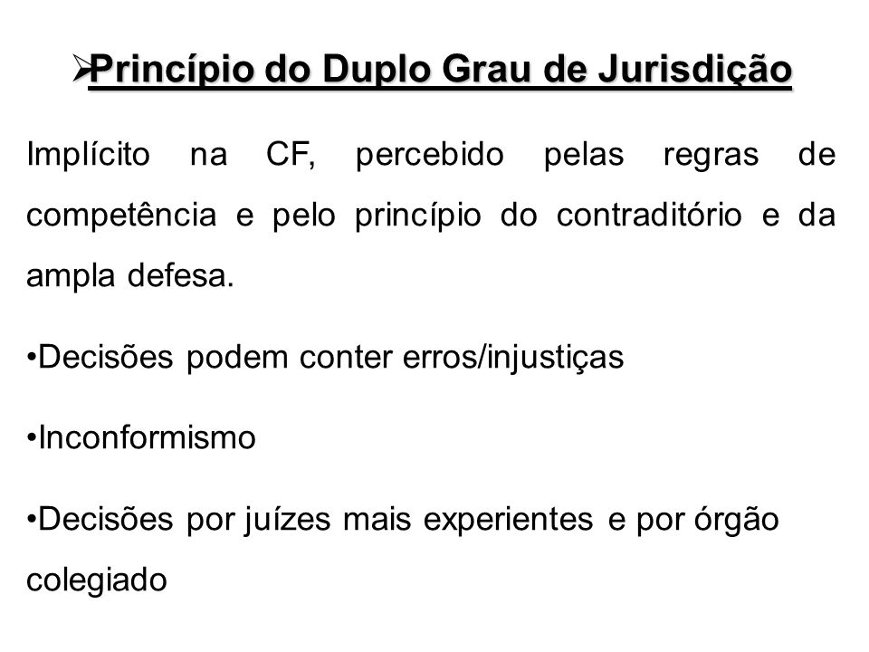 Princípio do Duplo Grau de Jurisdição