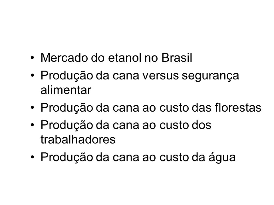 Mercado do etanol no Brasil