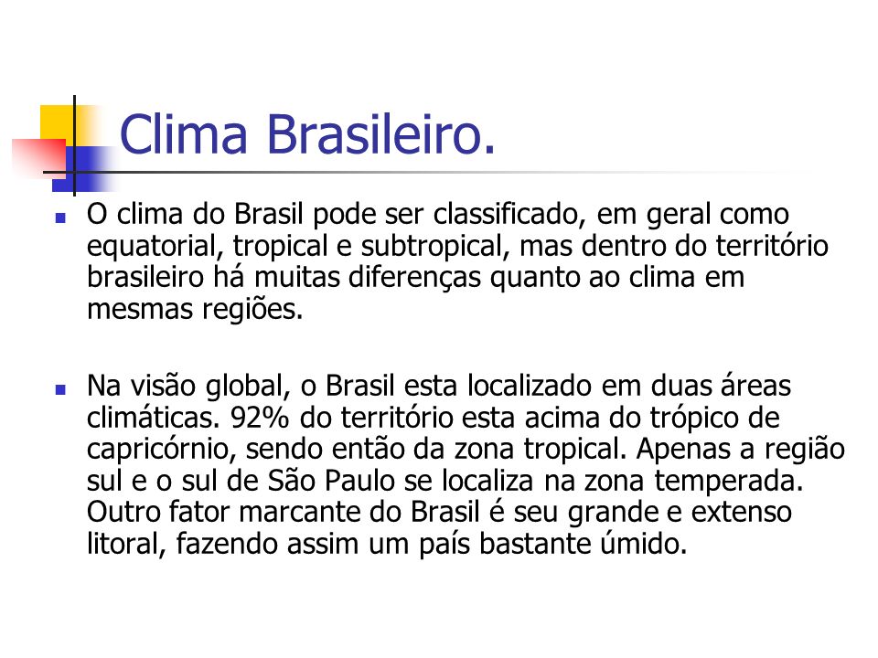 Clima Brasileiro.