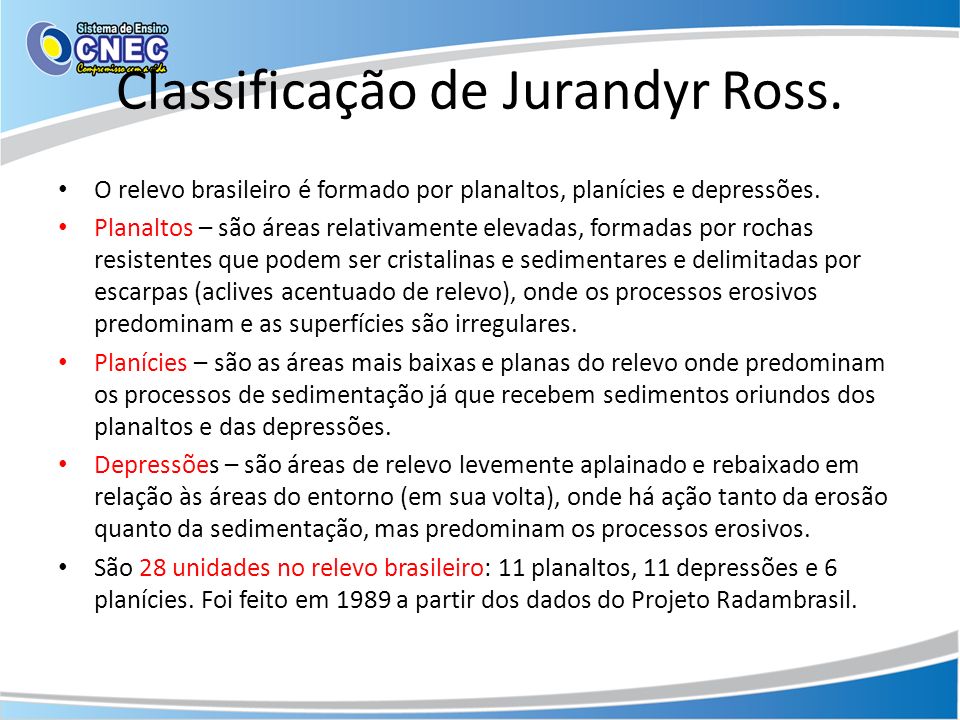 Classificação de Jurandyr Ross.