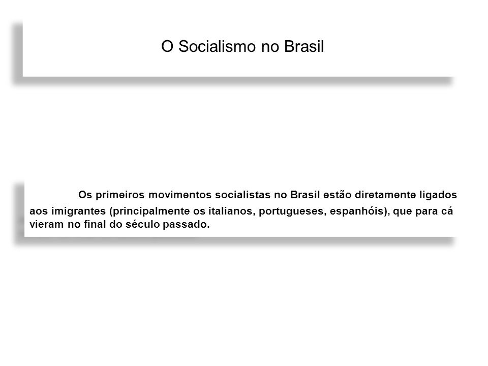 O Socialismo no Brasil