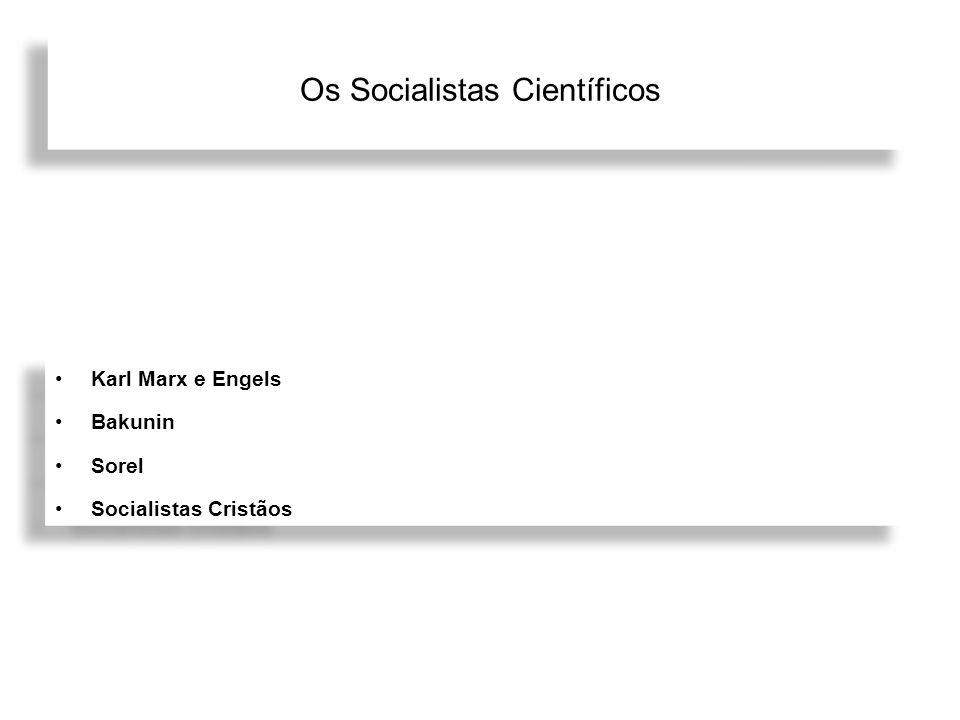 Os Socialistas Científicos