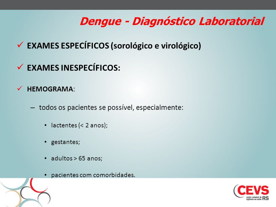 Dengue - Diagnóstico Laboratorial