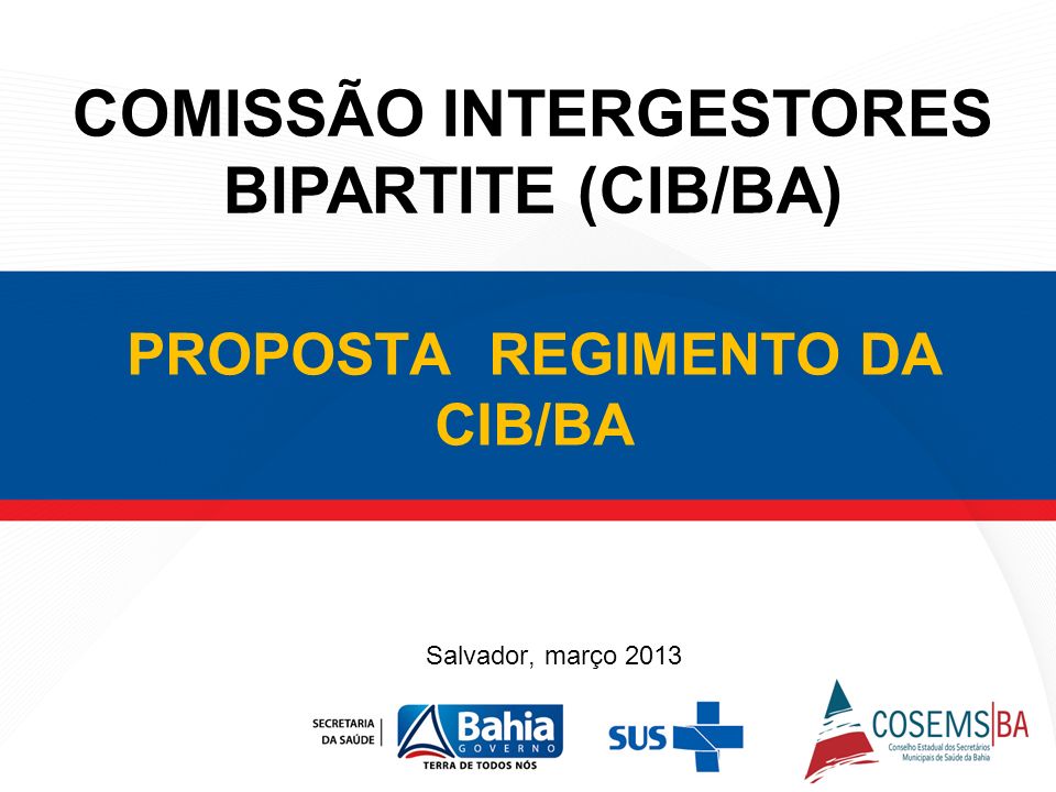 PROPOSTA REGIMENTO DA CIB/BA