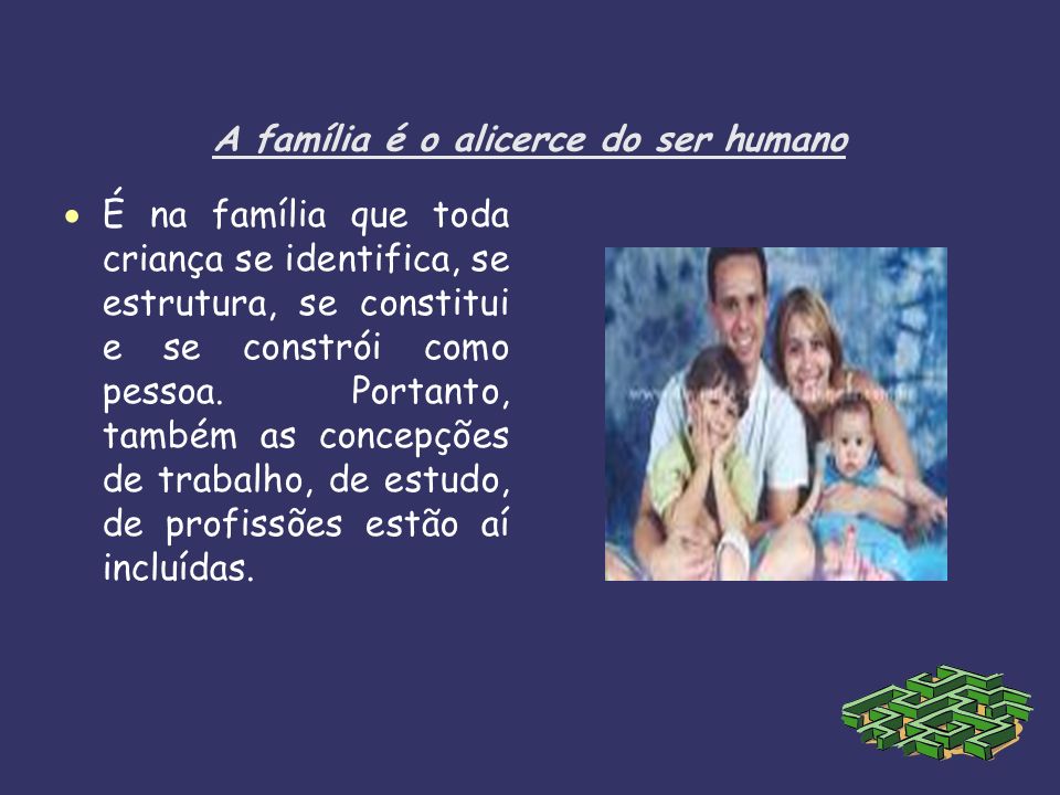 A família é o alicerce do ser humano