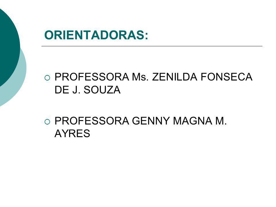 ORIENTADORAS: PROFESSORA Ms. ZENILDA FONSECA DE J. SOUZA