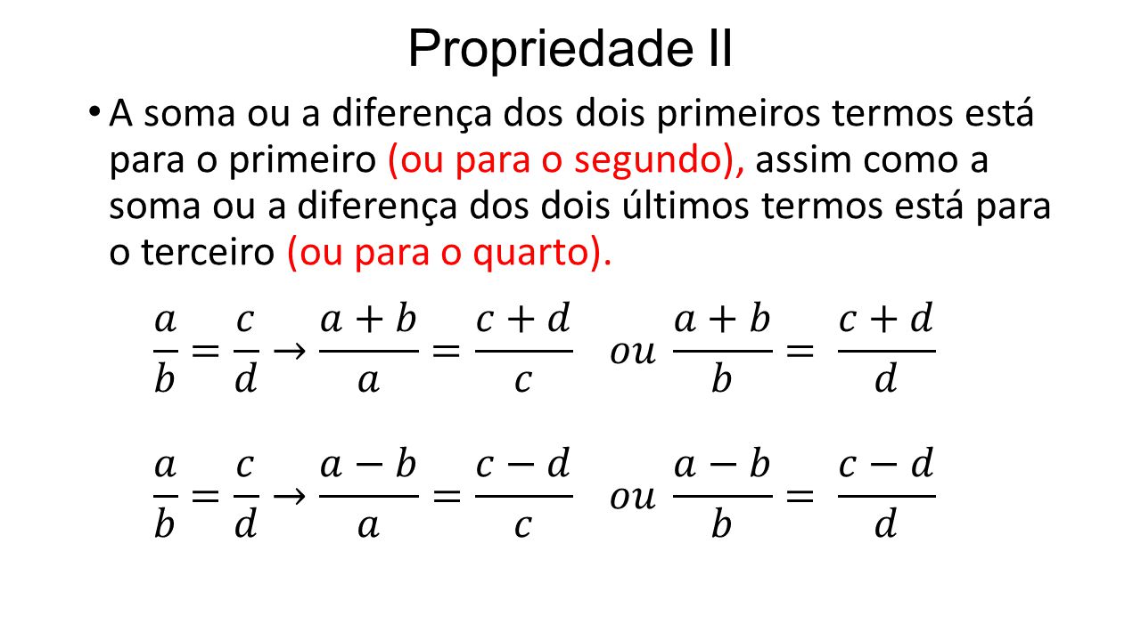 BB, Razão e Proporção