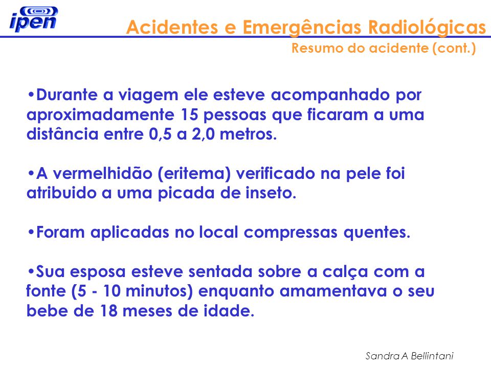 Acidentes e Emergências Radiológicas