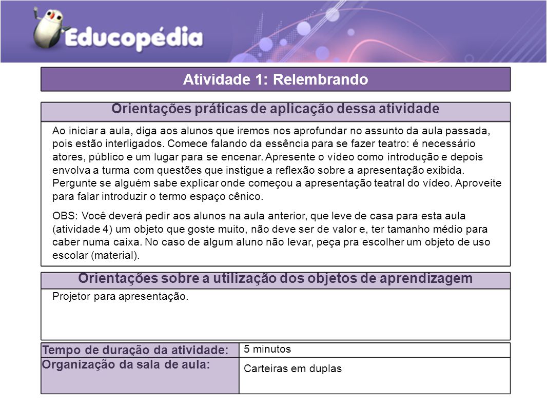 Plano de Aula - Jogos Teatrais Na Escola, PDF, Lição