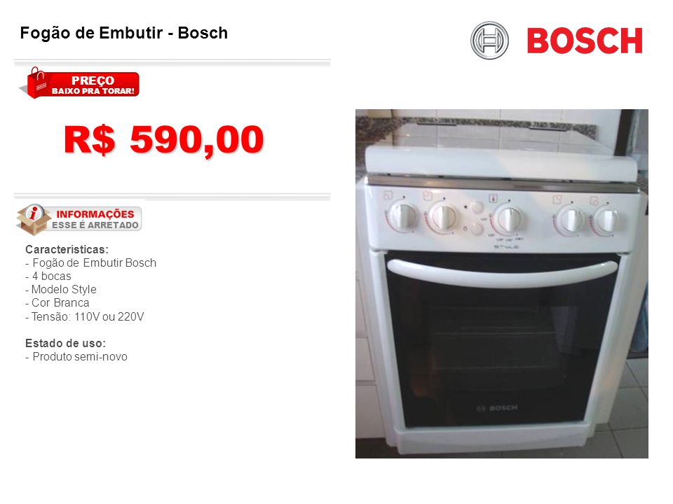 R$ 800,00 Refrigerador - Eletrolux PREÇO Características: - ppt video  online carregar