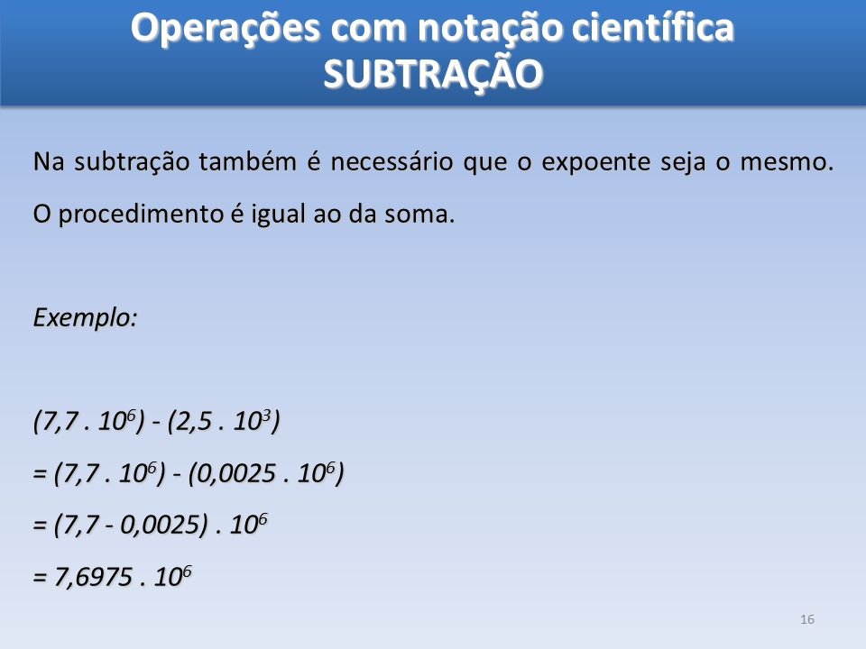 Regras de Notação Científica