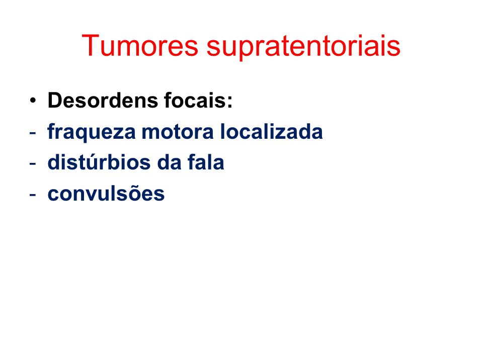 Tumores supratentoriais