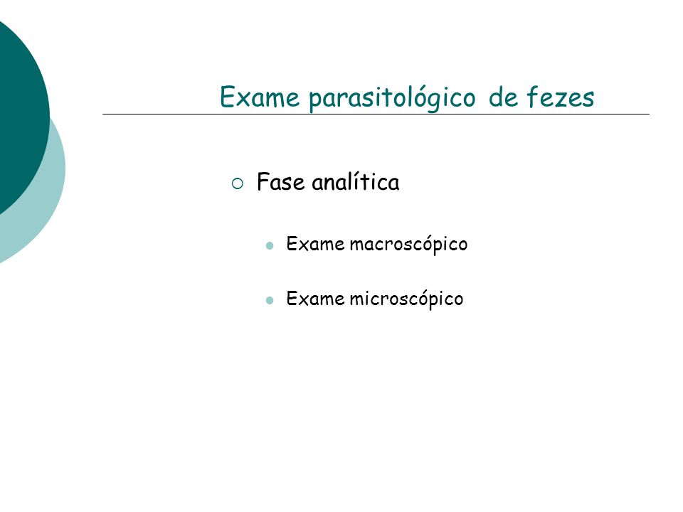 Exame parasitológico de fezes