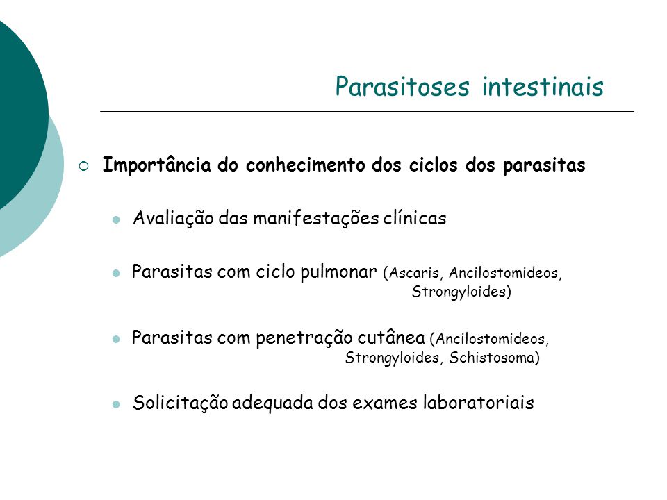 Parasitoses intestinais