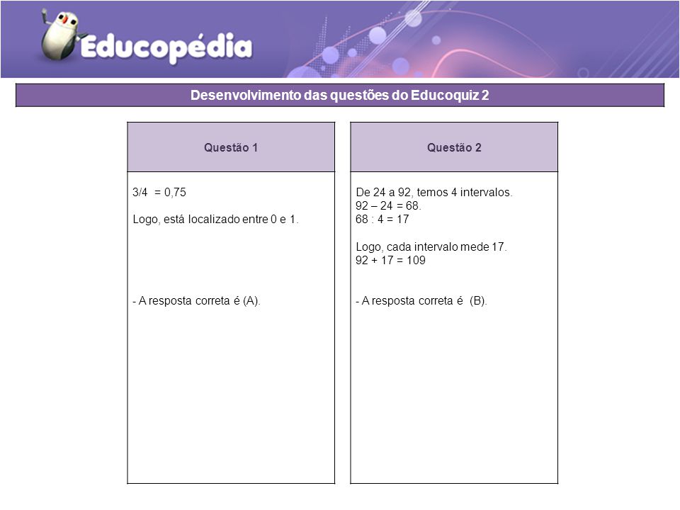 QUIZ DE MATEMÁTICA 6° ANO - Leitura de Números Fracionários 