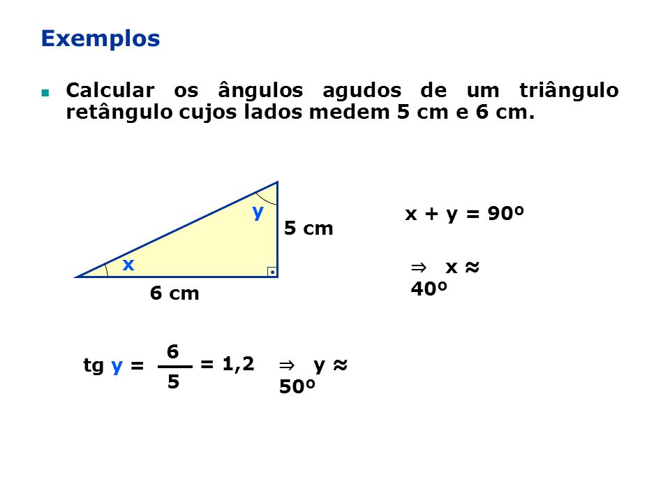 Trigonometria no Triângulo Retângulo - ppt carregar