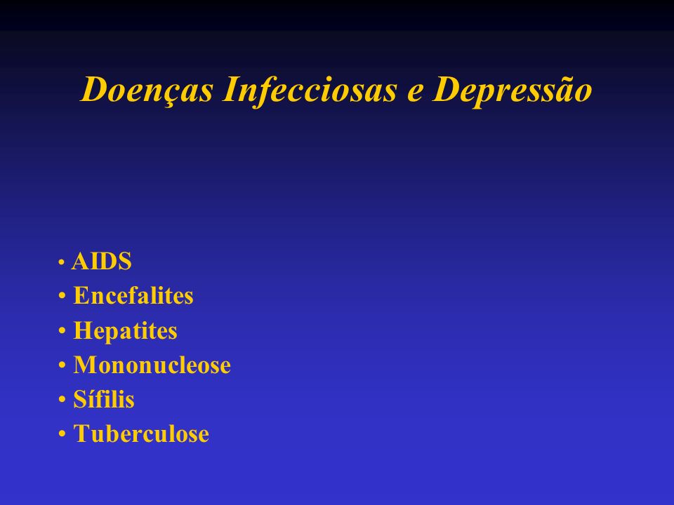 Doenças Infecciosas e Depressão
