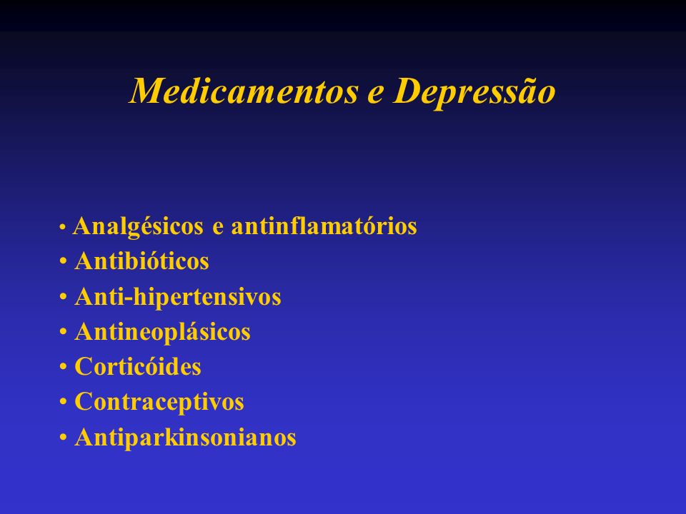 Medicamentos e Depressão
