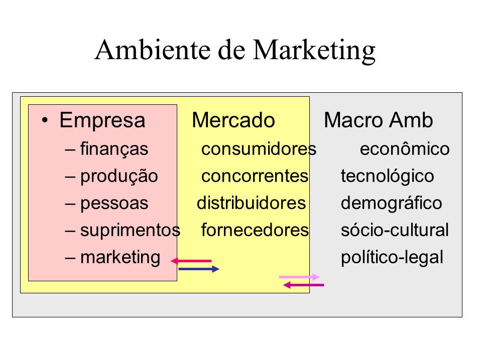 Ambiente de Marketing Empresa Mercado Macro Amb