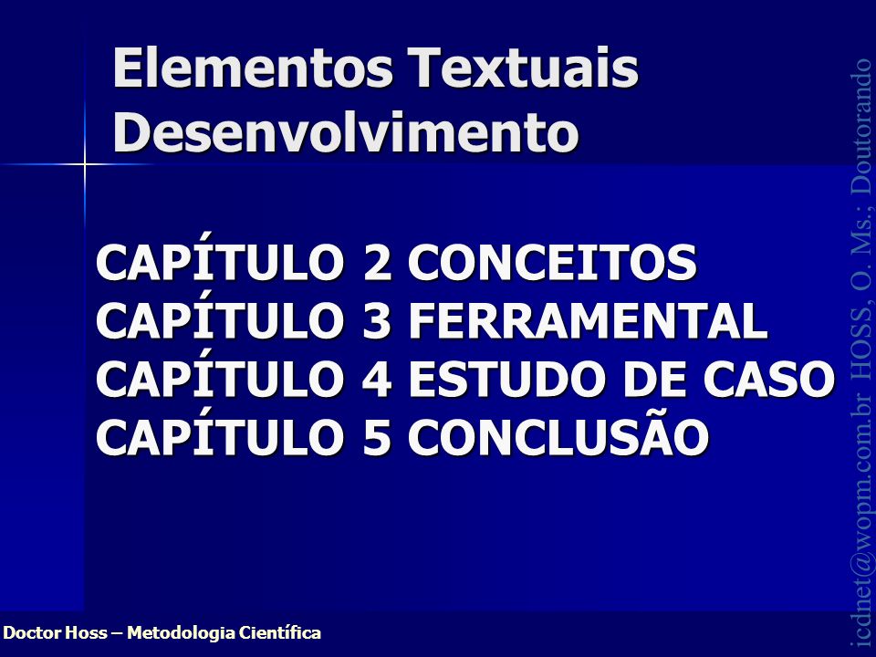 Elementos Textuais Desenvolvimento