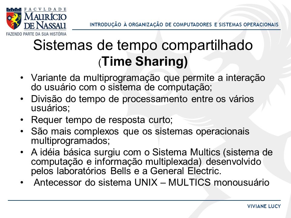 Sistemas de tempo compartilhado (Time Sharing)
