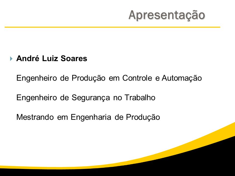 Apresentação André Luiz Soares
