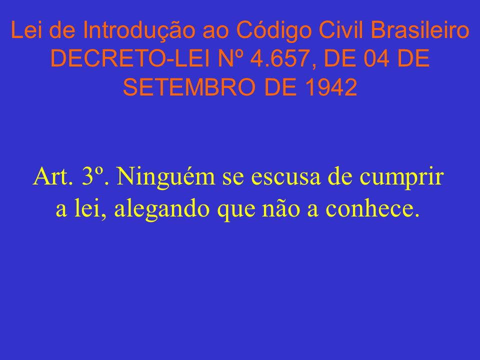 Lei de Introdução ao Código Civil Brasileiro
